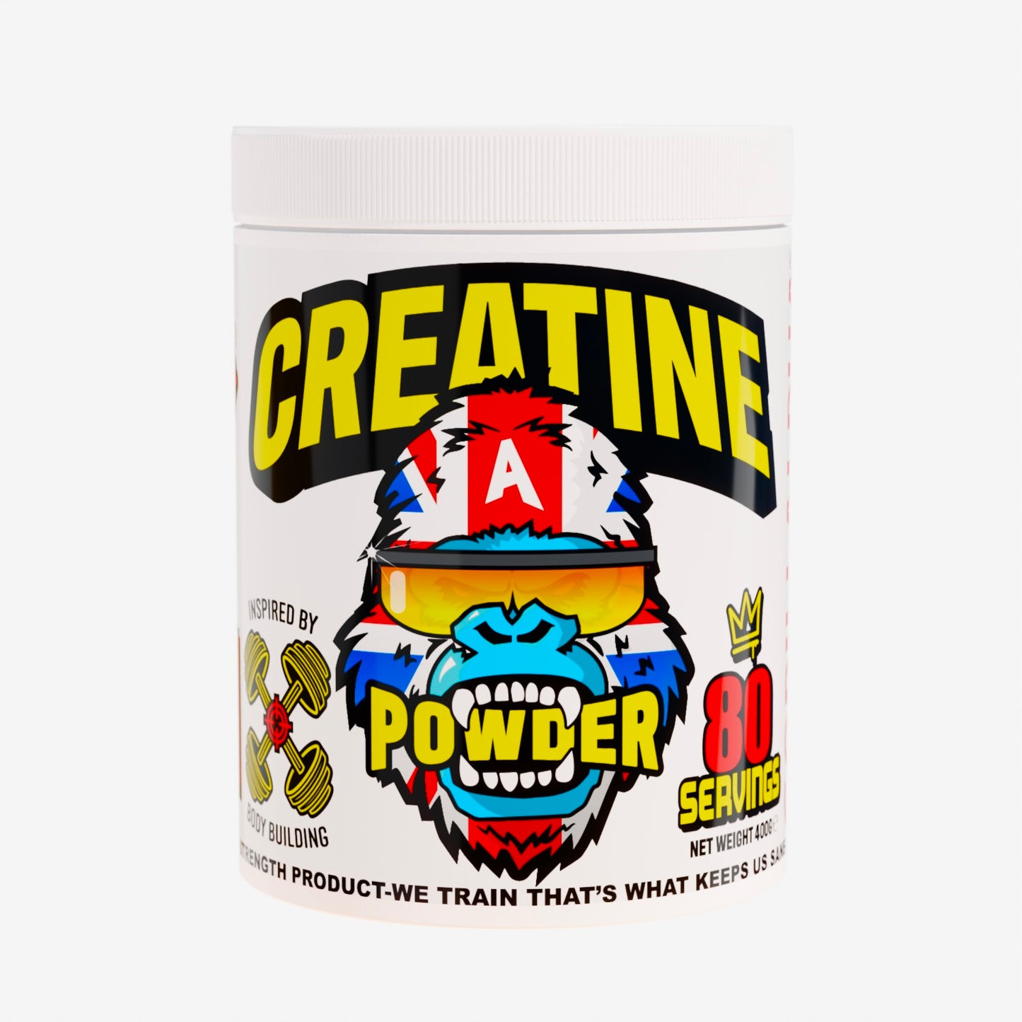 Gorillalpha®️ 100% Pure Micronised Creatine Monohydrate Powder - 80 Servings - 5 Gram Per Serving.